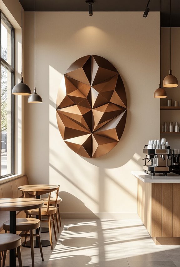 geometric metallic coffee bean