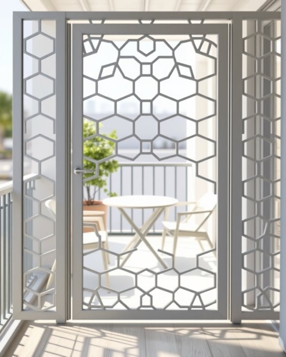geometric patterns enhance balconies