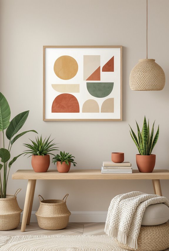 geometric prints meet plants