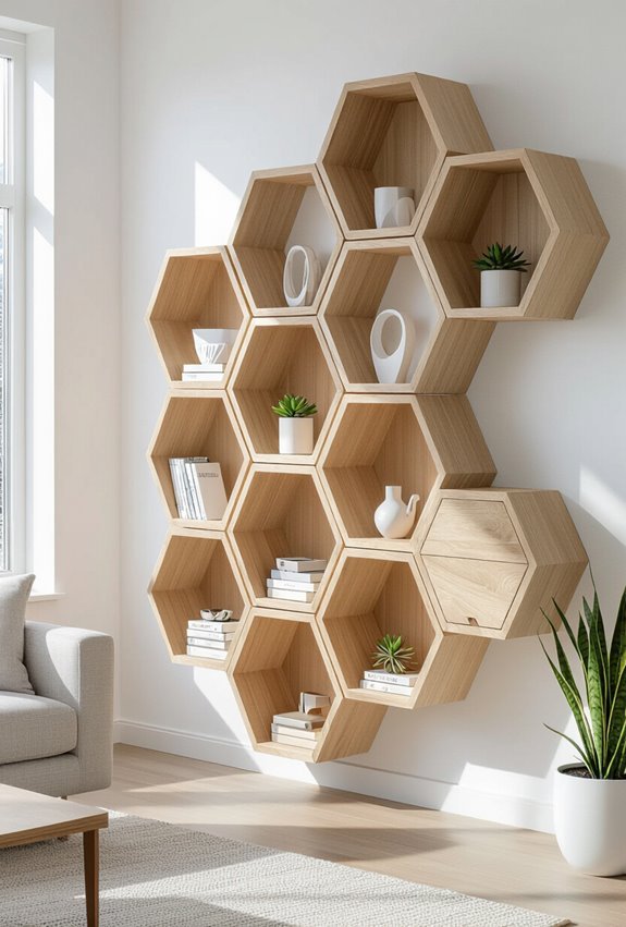 geometric shelving as art