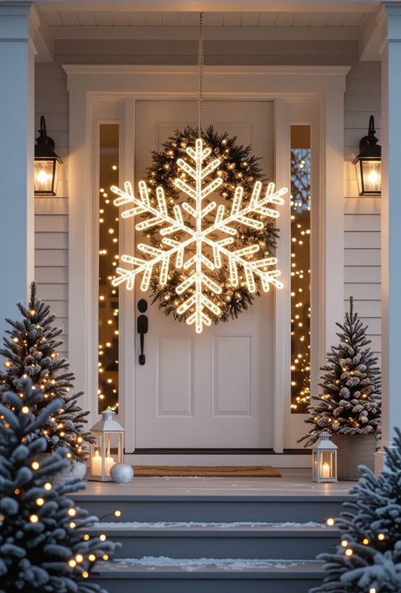 giant lighted snowflake centerpiece