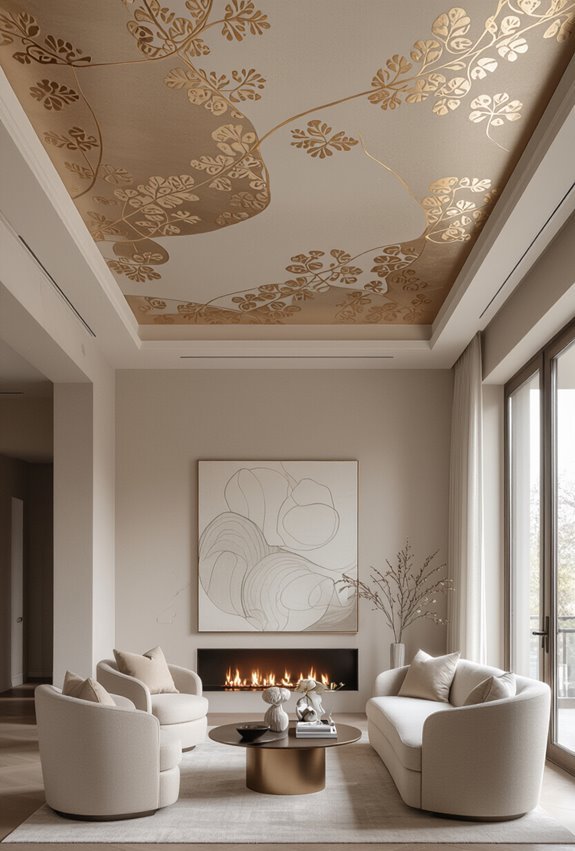 gilded ceilings with depth