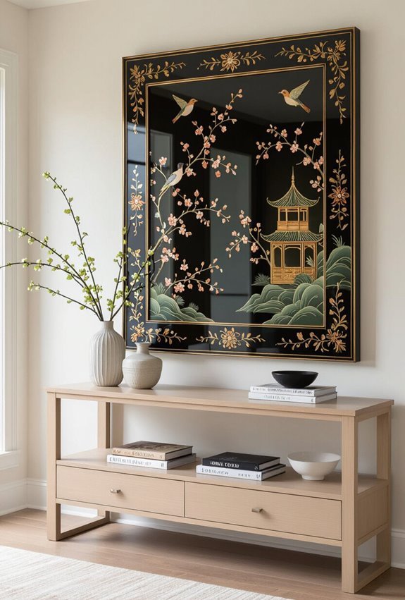 gilded oversized chinoiserie mirror frames