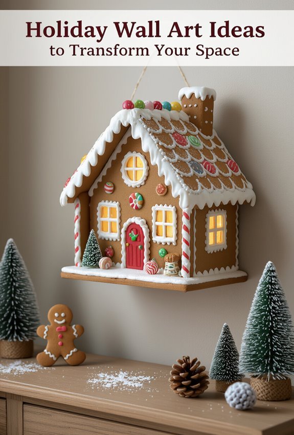 gingerbread village wall dioramas