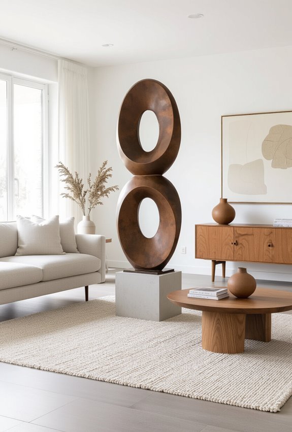 give sculptures ample clear space