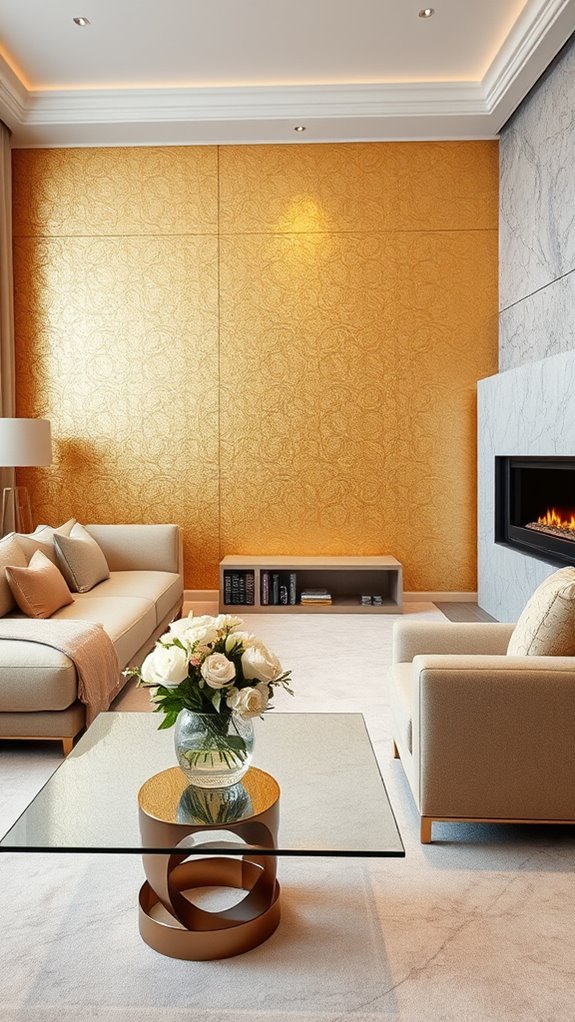 glamorous accent wall design