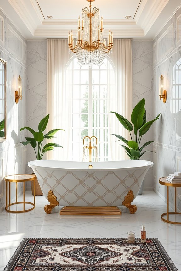 glamorous art deco bathroom