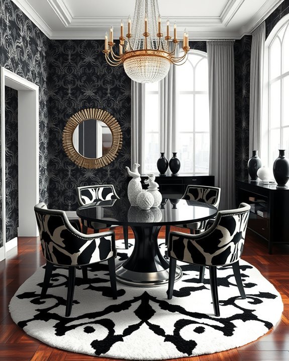 glamorous art deco dining