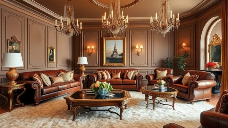 glamorous brown and gold decor