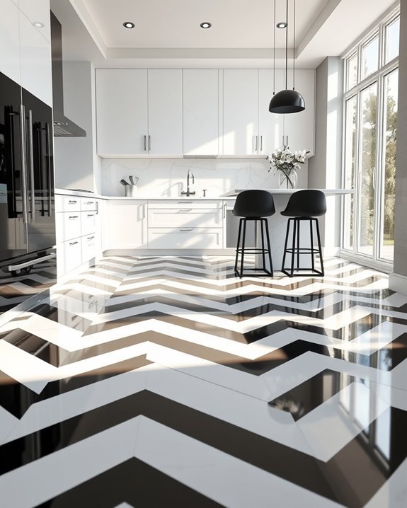 glamorous geometric floor designs