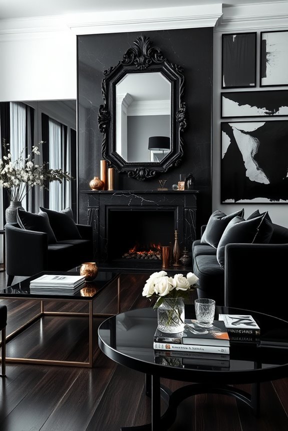 glamorous mirrors enhance elegance