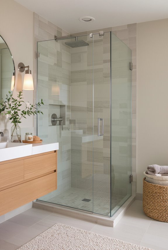 glass doors with contrast