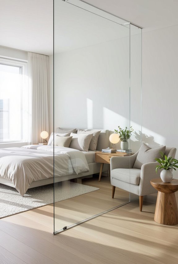 glass partitions preserve light