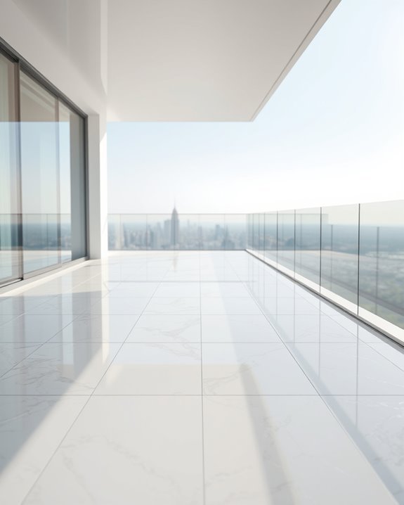 glass tile balcony flooring
