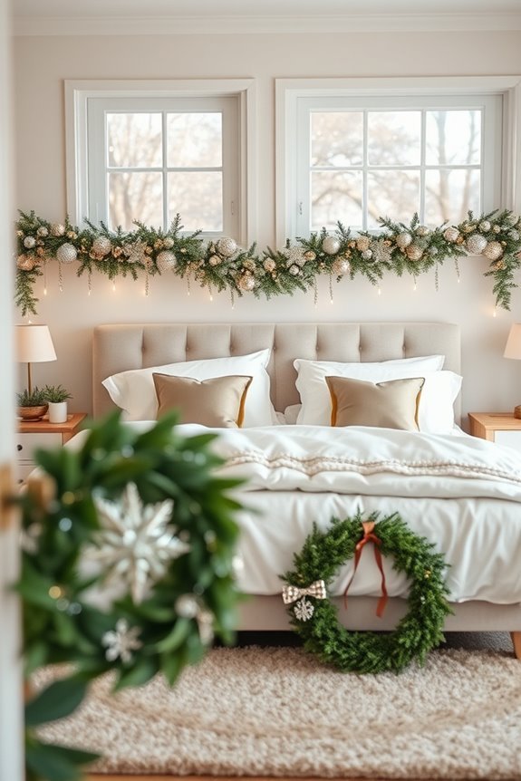 glittering garlands enhance decor