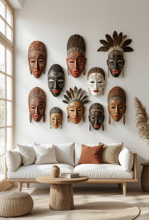 global tribal masks display