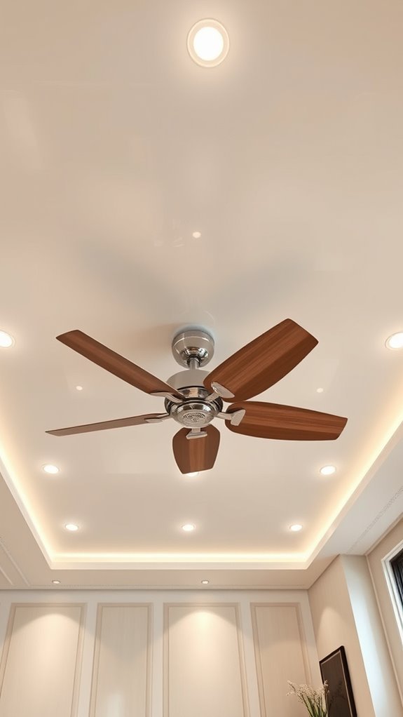 glossy ceiling designer fan