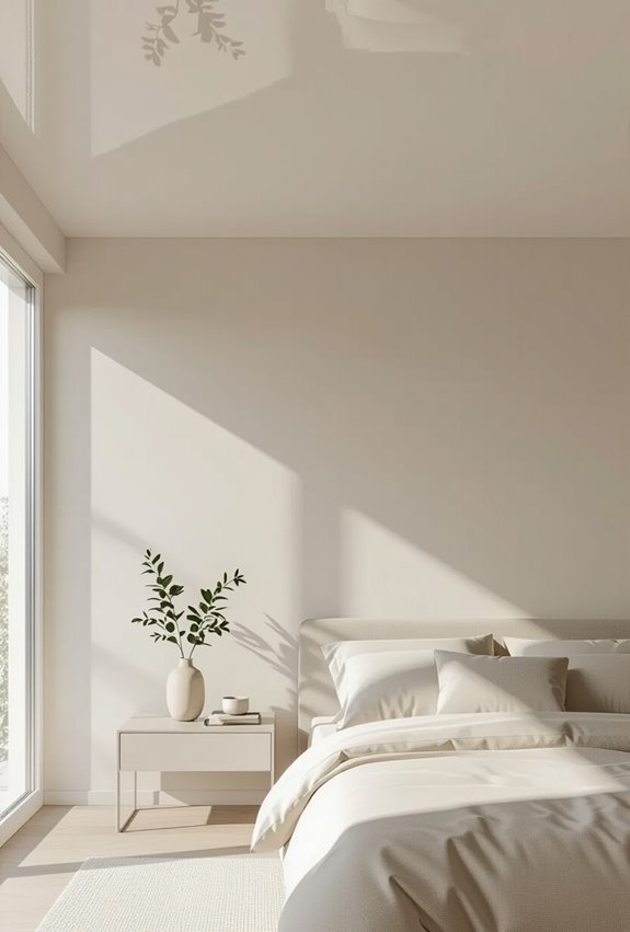 glossy ceiling reflects light