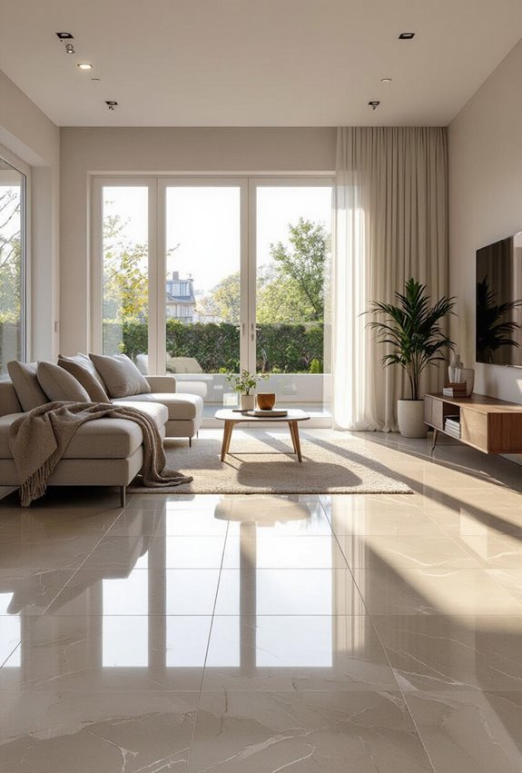glossy versus matte tile finishes