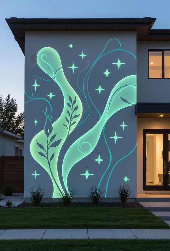 glow charged nighttime mural constellations