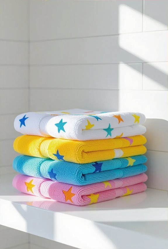 glow in the dark bedtime towels