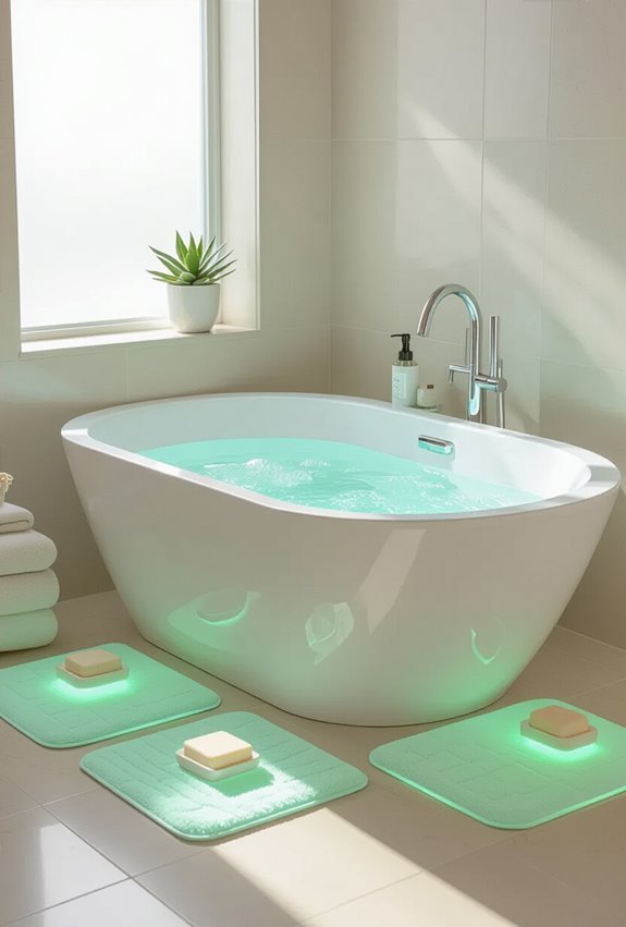 glow lit bath safety accessories
