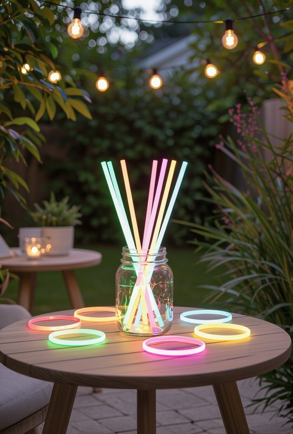 glow stick neon birthday decorations