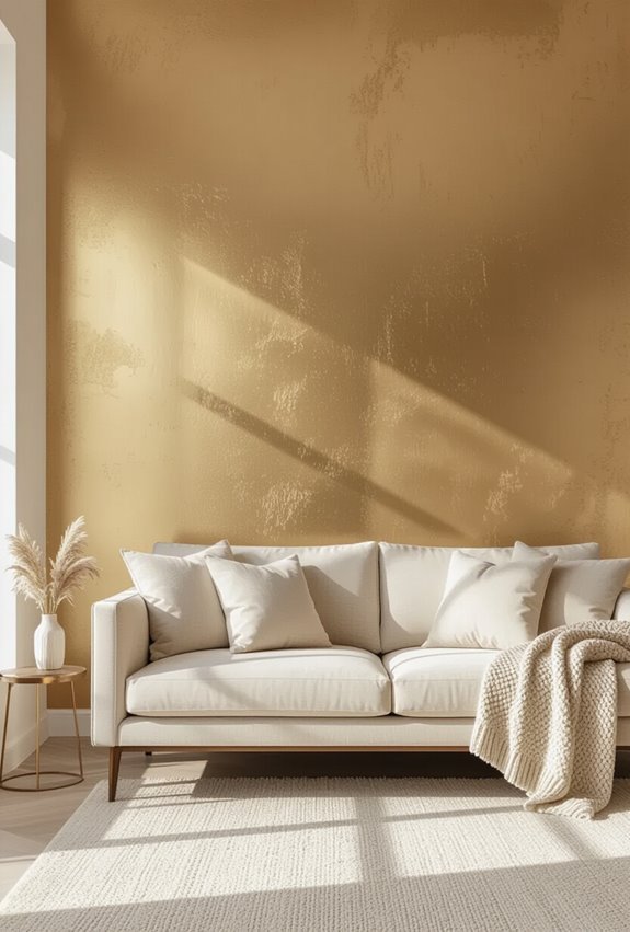 gold accent wall elegance