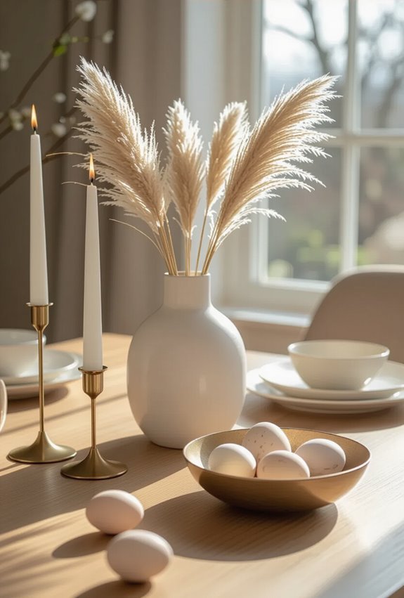 gold and brass accents sparingly