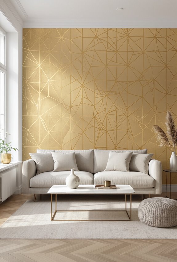 gold geometric modern flair