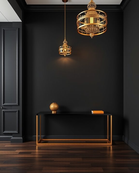 gold lighting for elegance