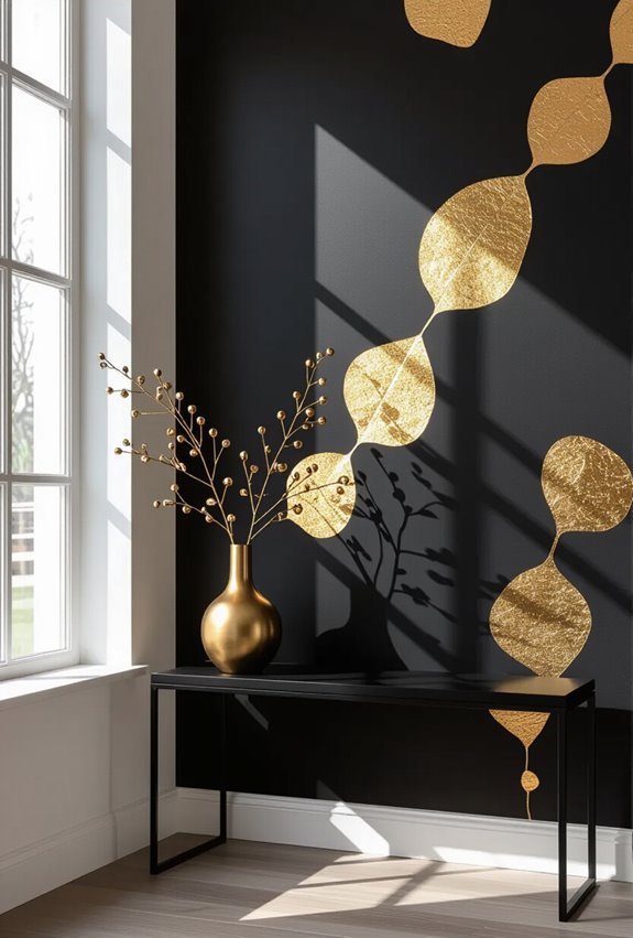 gold veined matte black elegance
