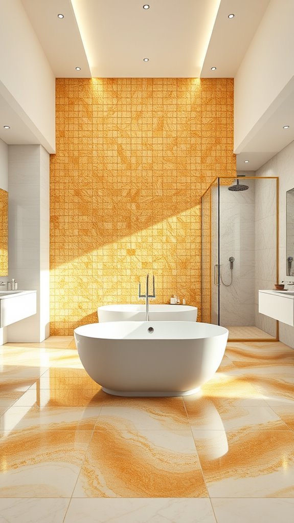 golden accented bathroom transformation