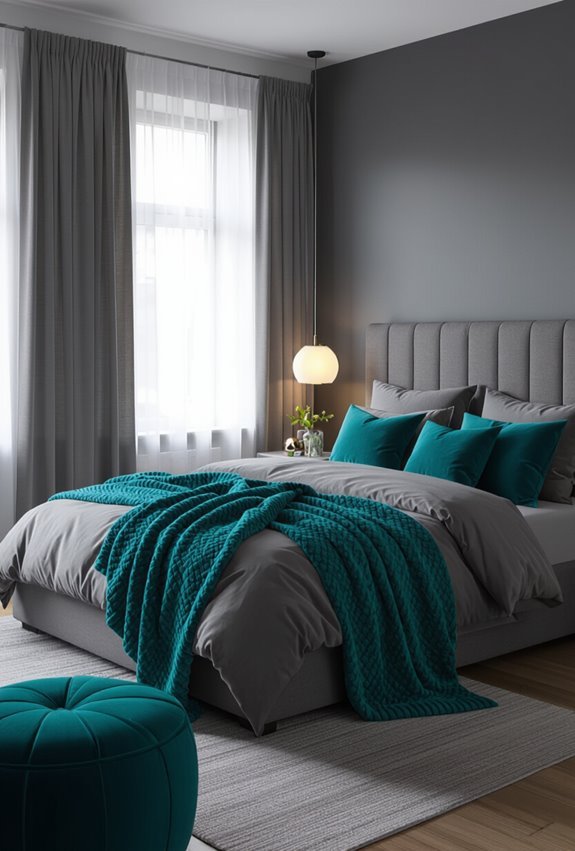 graphite and teal sophistication