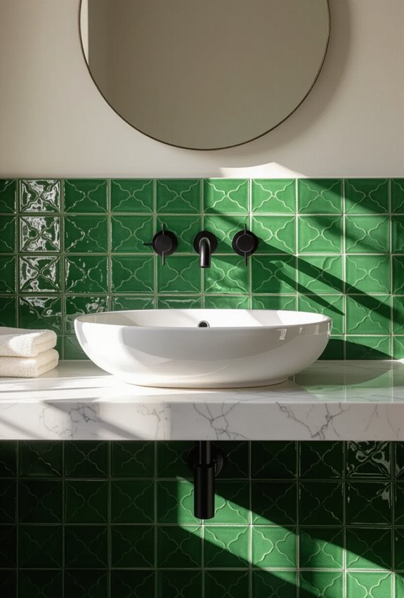 green encaustic tile focalpoint