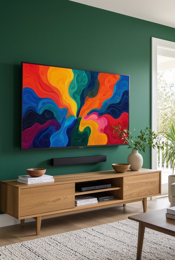 green wall enhances displays