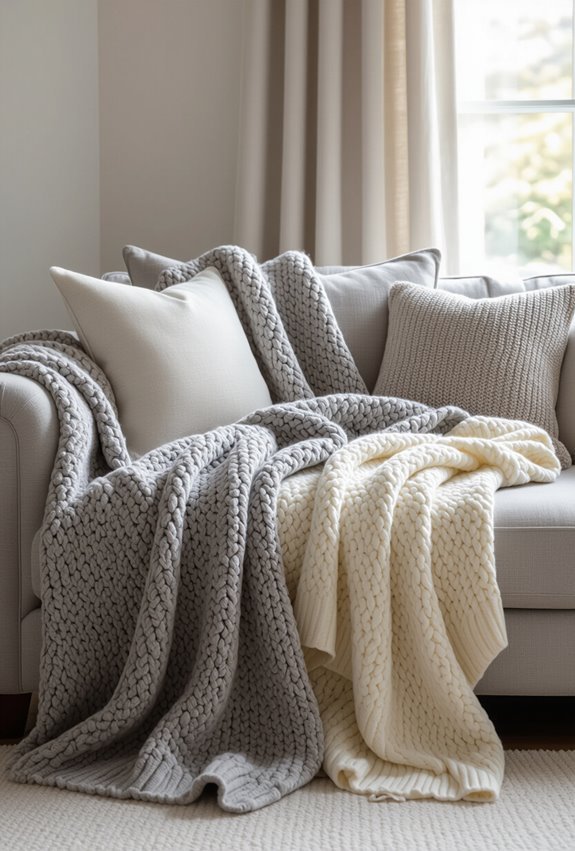 grey and cream layering warmth