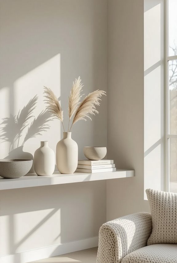 grey and cream vignettes