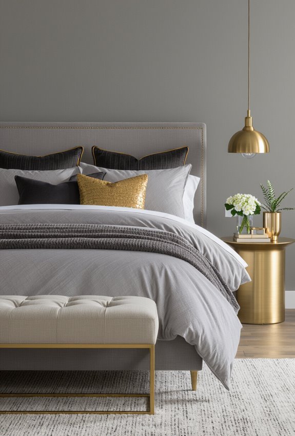grey and gold glamour