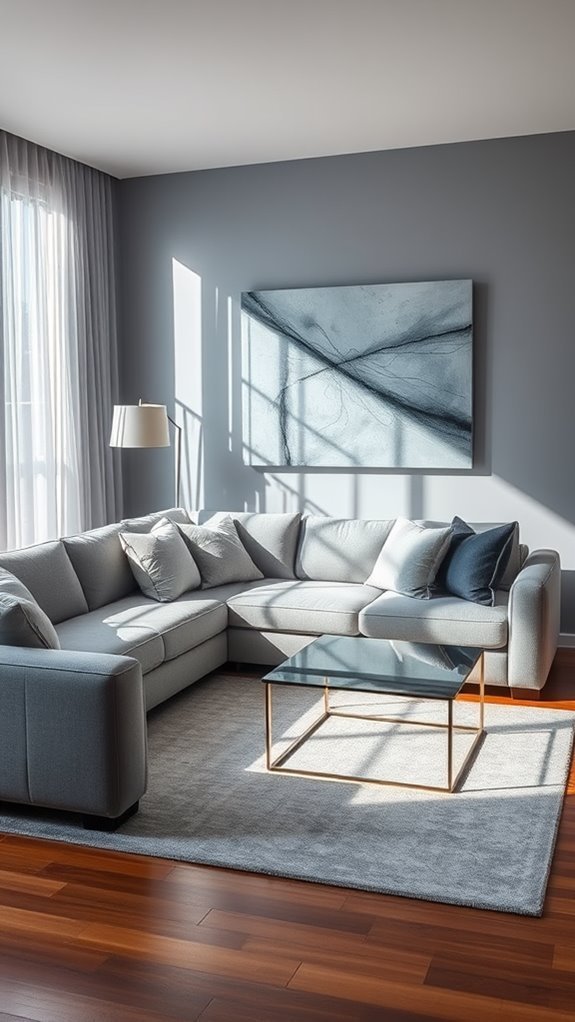 grey blue furniture design