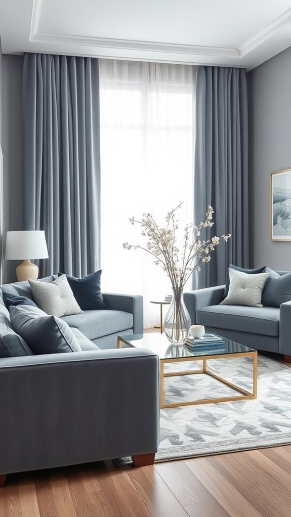 grey blue monochromatic style