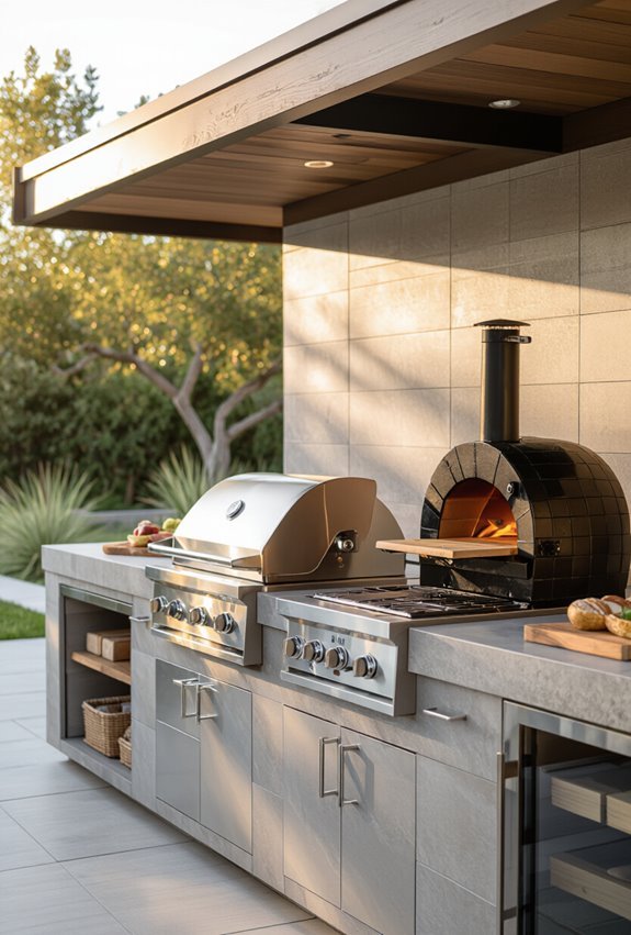 grill and smoker cooking station
