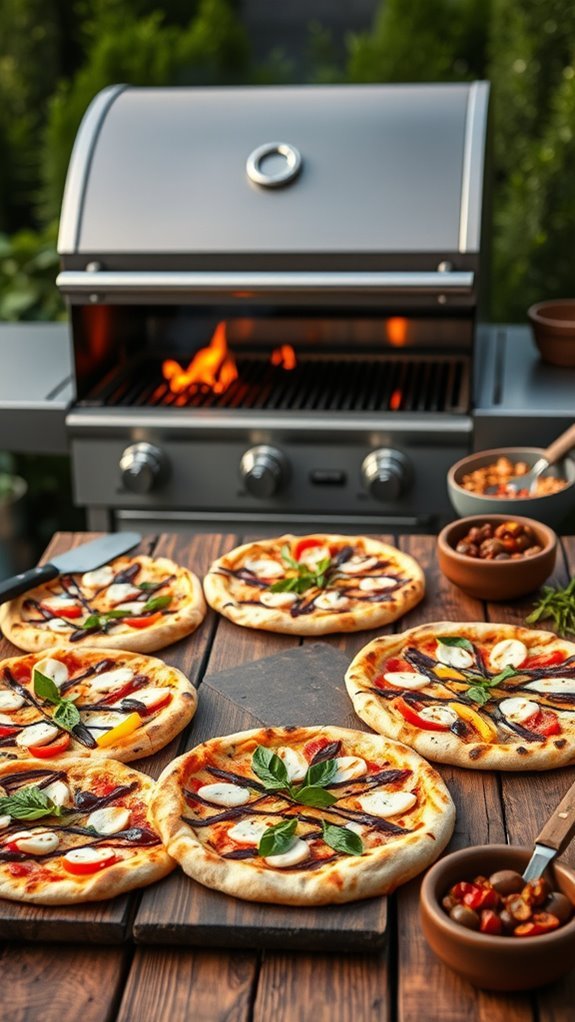grilled gourmet pizza creations