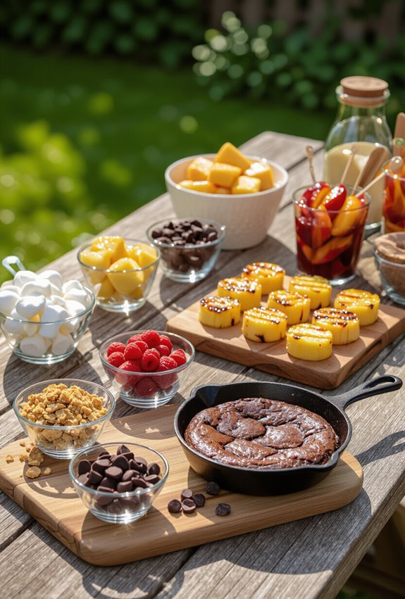 grilled s mores and fruits