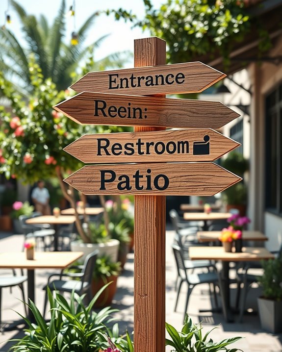 guiding customers through cafe