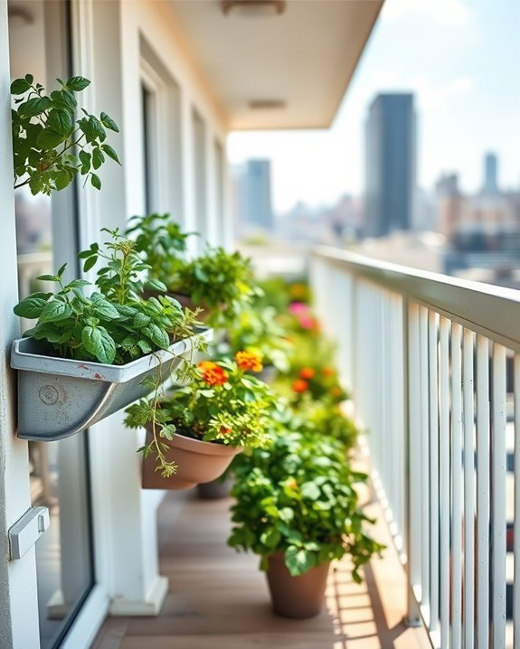 gutter garden for herbs