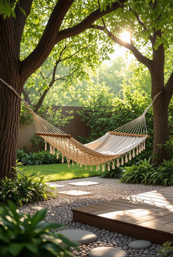 hammock between sturdy trees