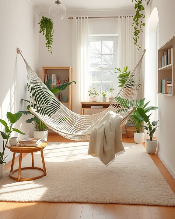 hammock reading nook transformation
