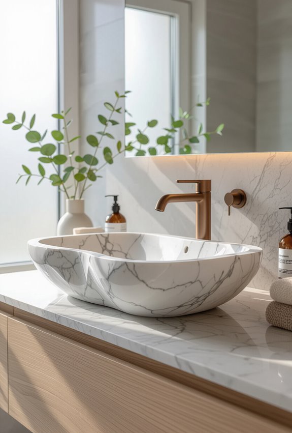 hand carved marble vanity elegance