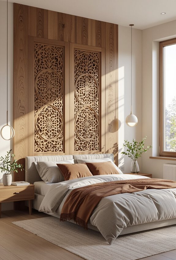 hand carved wooden wall panels